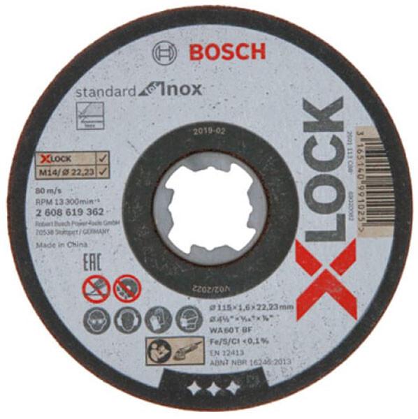 Відрізний диск Bosch X-LOCK Standard for Inox 115x1.6x22.23 мм (2608619362)
