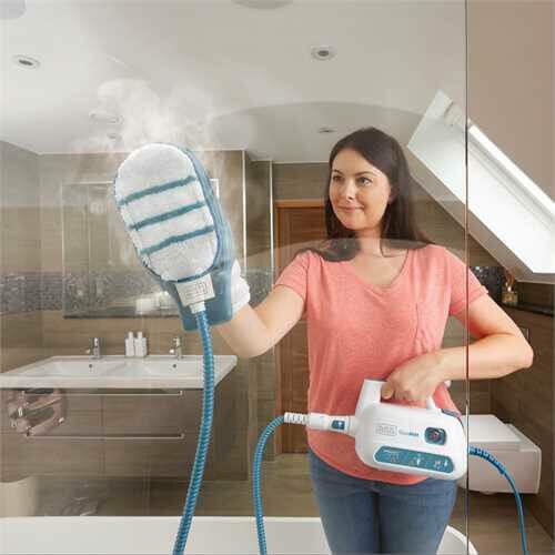 Пароочищувач SteamMitt BLACK + DECKER 1000 Вт, час нагріву 15 с, ємність резервуара 100 мл
