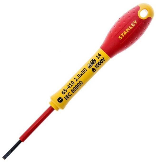 Викрутка електрика ізольована Stanley FatMax VDE 1000V SL2.5x50 мм (0-65-410)