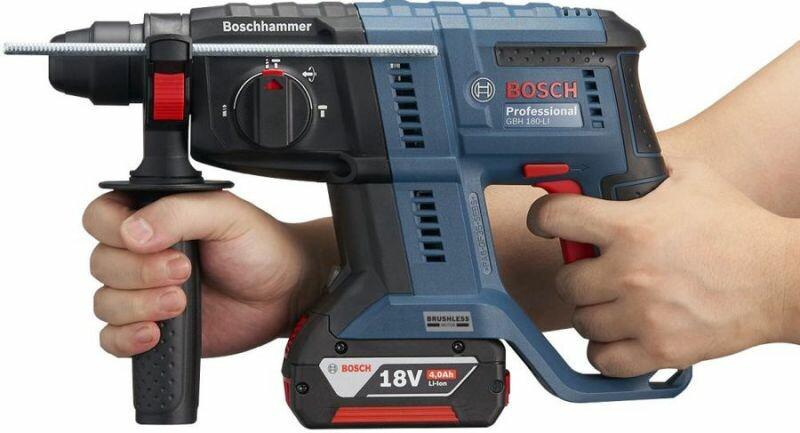 Акумуляторний перфоратор + набір свердел Bosch GBH 180-LI Professional (0615990M33)