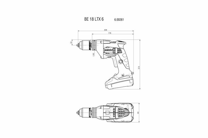 Дриль Metabo BE 18 LTX 6 (600261890) (без акумулятора і ЗП)