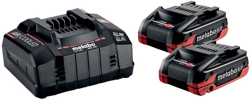 Базовий комплект Metabo (2 акумулятори LiHDX, 18В, 4 Аг + ASC 145) (685306000)
