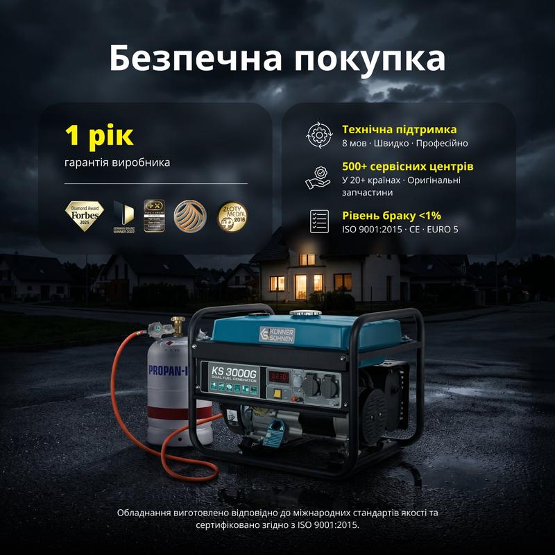 Генератор газобензиновий «Könner & Söhnen» KS 3000G