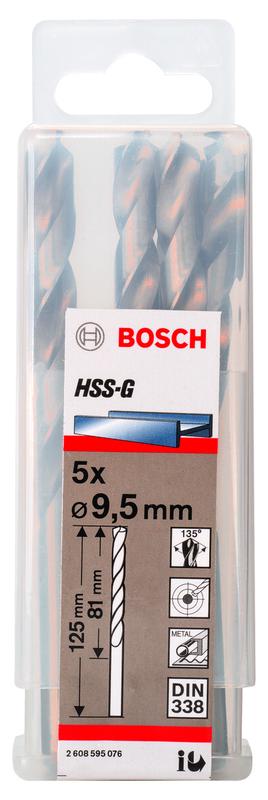 Набір свердел Bosch HSS-G 9.5мм (2608595076) 5 шт