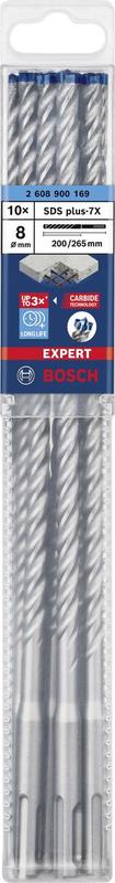 Бур Bosch EXPERT SDS-Plus-7X, 8x200x265 мм, 10 шт. (2608900169)