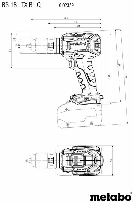 Акумуляторний шуруповерт Metabo BS 18 LTX BL Q I (602359770)