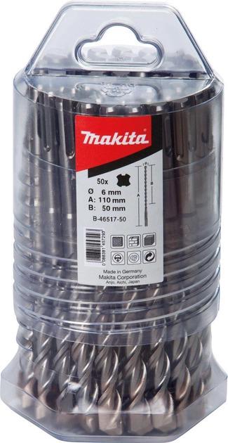 Набір бурів Makita SDS-PLUS V-PLUS 6x110 50 шт. (B-46517-50)