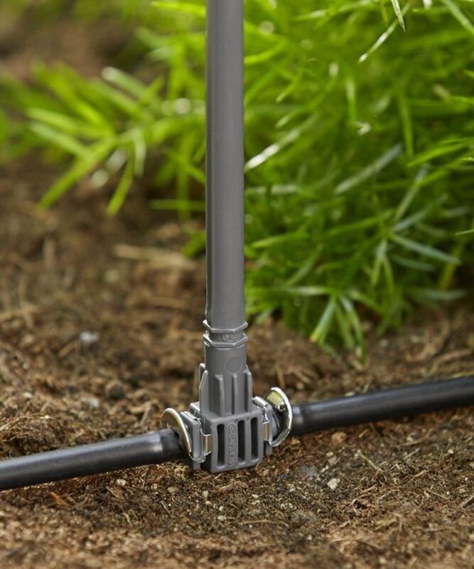 З'єднувач Т-подібний для мікронасадок Gardena Micro-Drip System для шлангів 4.6 мм, 5 шт (08332-29.000.00-UA)