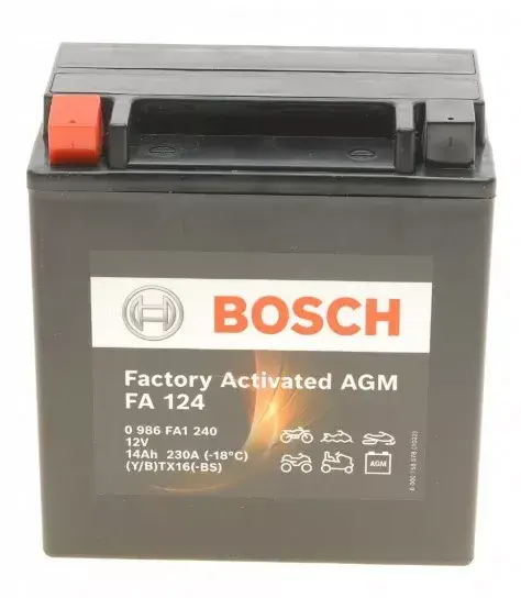 Мото акумулятор Bosch, 14Ah/230A (0 986 FA1 240)