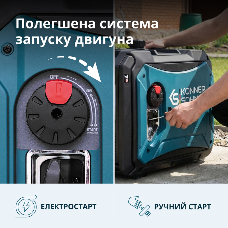Інверторний газобензиновий генератор KS 4000iEG S