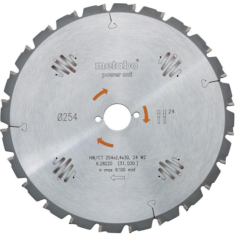Пильний диск Metabo 250x30, HW/CT 24 WZ (628013000)