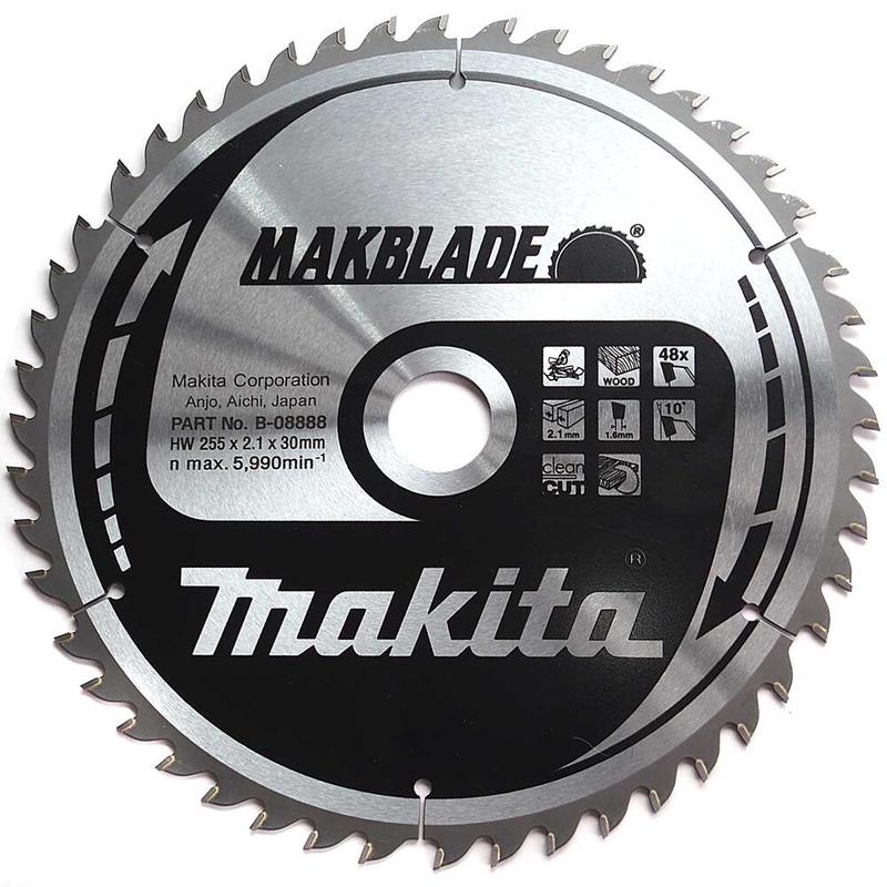 Пильний диск Makita MAKBlade по дереву 255x30 48T (B-08888)