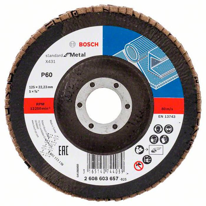 Пелюстковий шліфувальний круг Bosch X431 Standard for Metal 125 мм K60 (2608603657)