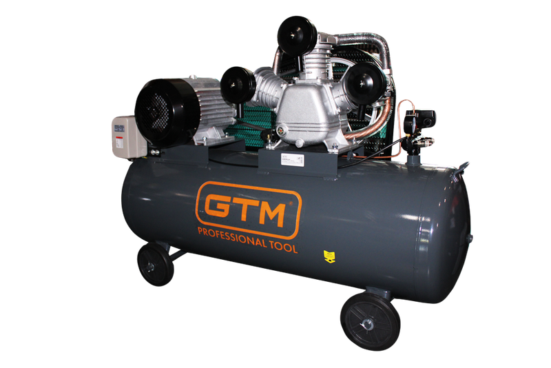 Поршневий повітряний компресор 220 л GTM KC3090-220L ремінний 27159