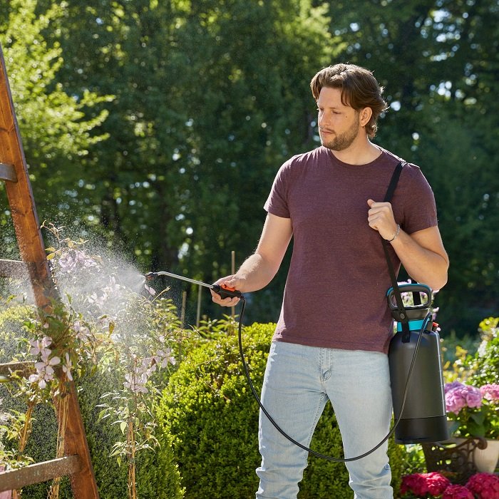 Обприскувач ручний Gardena Comfort 5 літрів + плоска форсунка + фільтр (11130-20)