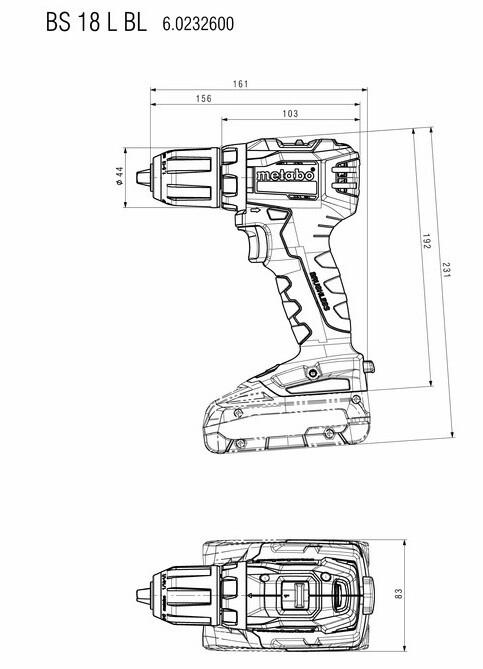 Акумуляторний шурупокрут Metabo BS 18 L BL каркас (602326890) (без акумулятора і ЗП)