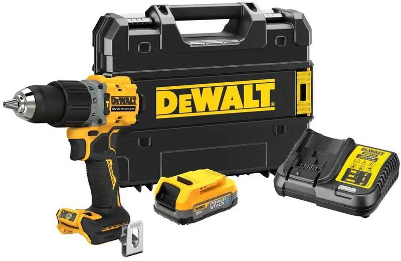 Дриль-шурупокрут акумуляторний безщітковий ударний DeWalt DCD805E1T+DCB183