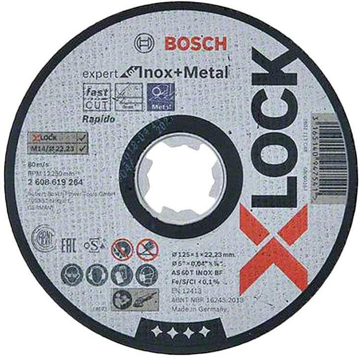 Круг відрізний Bosch X-Lock Expert for Metal   Inox 125x1x22.23 мм (2608619264)