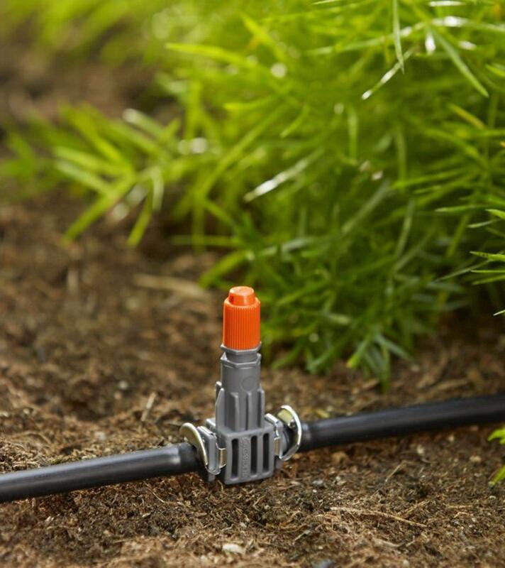 З'єднувач Т-подібний для мікронасадок Gardena Micro-Drip System для шлангів 4.6 мм, 5 шт (08332-29.000.00-UA)