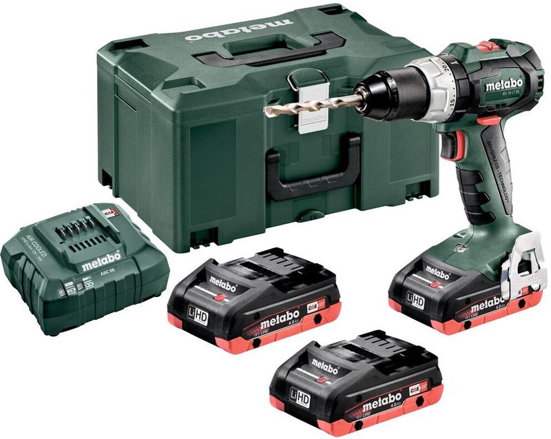 Акумуляторний шурупокрут Metabo BS 18 LT BL Set LiHD 3x4.0 Ah (602325940)