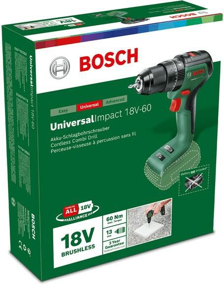 Акумуляторний дриль-шурупокрут Bosch UniversalDrill 18V-60 (06039D7000) (без АКБ та ЗП)