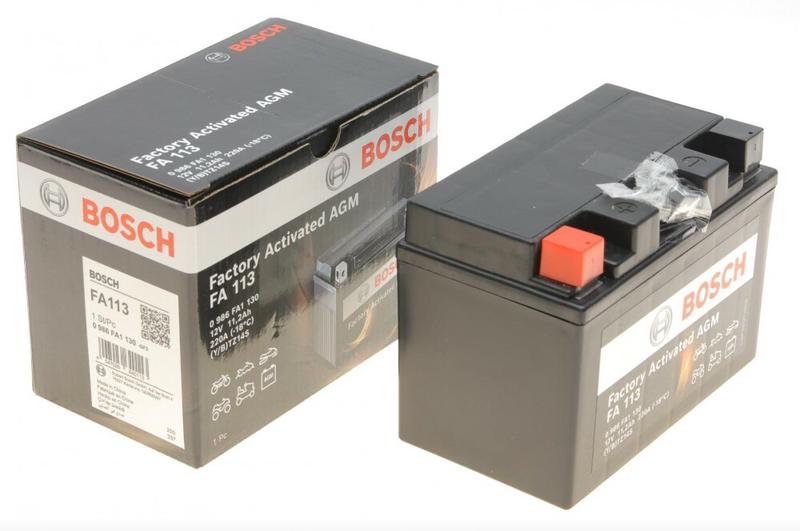 Мото акумулятор Bosch, 11.2Ah/220A (0 986 FA1 130)