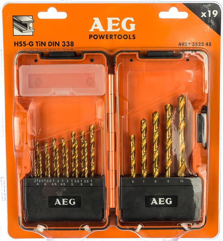 Комплект свердл AEG HSS-G 19 шт. (4932352245)