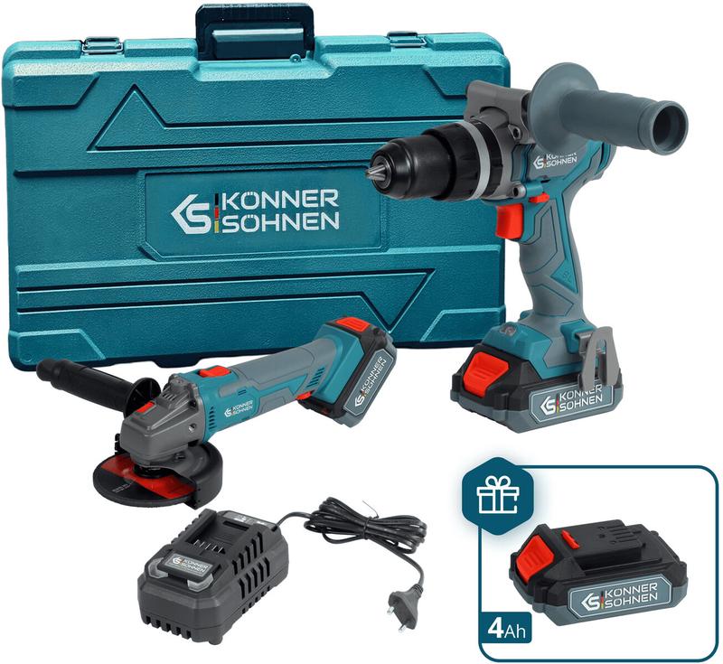 Набір акумуляторних інструментів Konner&Sohnen KS IDAGB 20V SET 1 PLUS