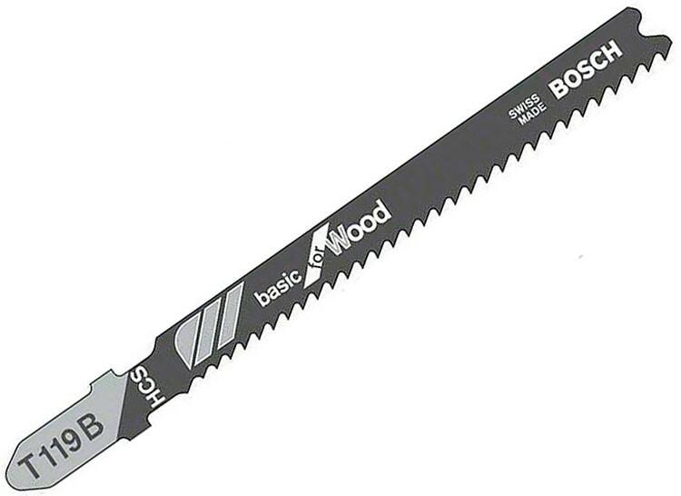 Пилки для лобзика Bosch Т 119 B Basic for Wood HCS (2608630037) 5 шт
