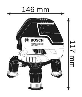 Лазерний нівелір Bosch GLL 3-50 з вкладкою під L-BOXX (0601063800)