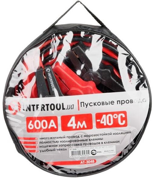 Пускові провода Intertool 600 А, 4 м (AT-3048)