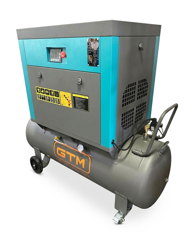 Гвинтовий повітряний компресор 200 л GTM DLG5.5V масляний 380В/інверто/кожух (DLG5.5V WITH CLOSED CASE) 27450