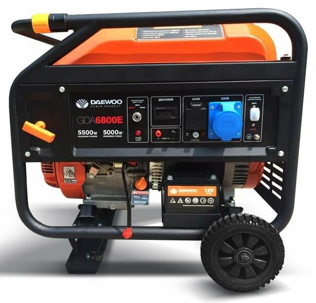 Бензиновий генератор Daewoo GDA6800E