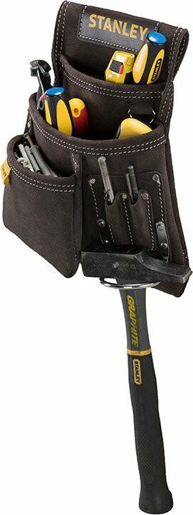 Сумка для інструменту Stanley STST1-80114, поясна з тримачем для молотка, 280х90х250 мм
