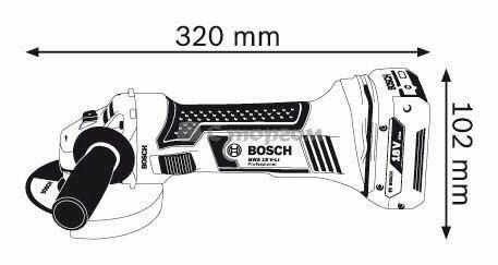 Акумуляторна кутова шліфувальна машина Bosch GWS 18 V-LI L-BOXX (060193A30A)