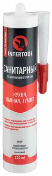Герметик силіконовий санітарний Intertool 300 мл (білий) (FS-3031)