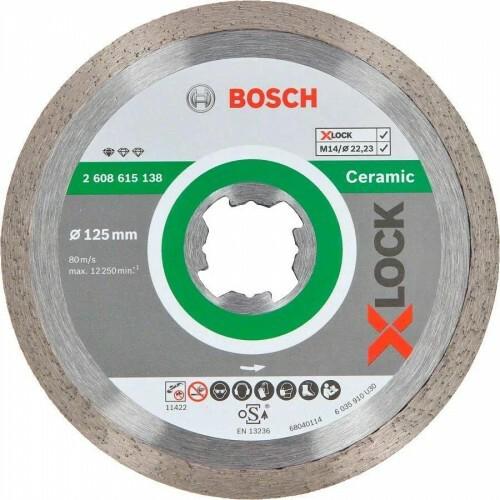 Круг алмазний Bosch X-Lock Standard for Ceramic 125x22,23x1,6x7 мм (2608615138)