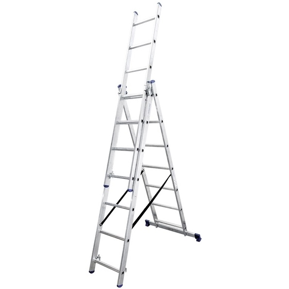 Трисекційна алюмінієва драбина VIRASTAR Triomax Pro 3x7 ступенів (TS6107)