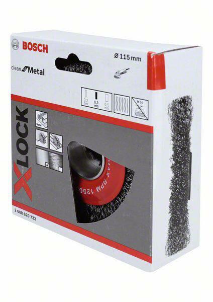 Кільцева щітка Bosch X-LOCK 115 мм, 0.3 мм (2608620732)