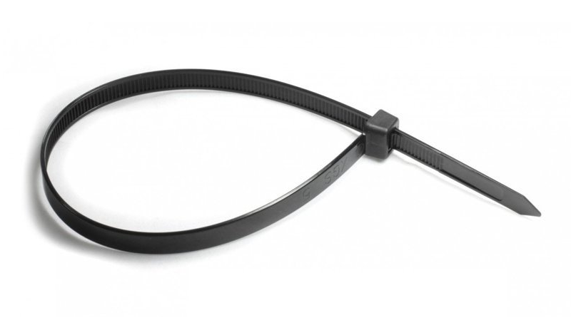 Хомут нейлоновий 4х200 чорний (100шт) Haisser (123427)