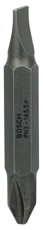 Біта двостороння Bosch Extra Hard SL5.5х1/PH2, 45 мм (2607001738)