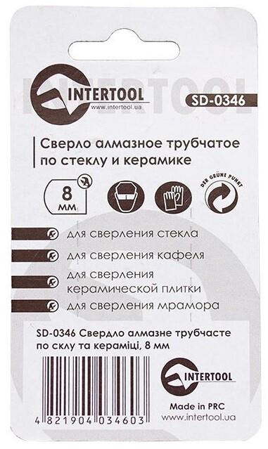 Свердла алмазні трубчасті по склу та кераміці Intertool SD-0346