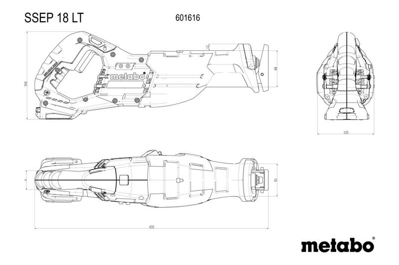 Акумуляторна шабельна пилка Metabo SSEP 18 LT (601616840) (без АКБ та ЗП)