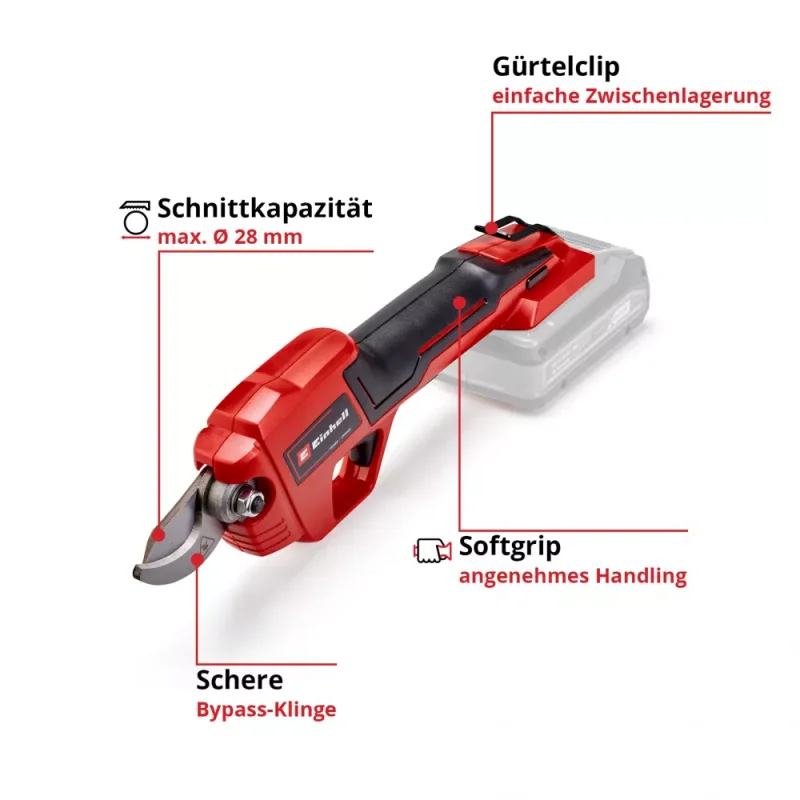 Секатор акумуляторний Einhell GE-LS 18 Li-Solo