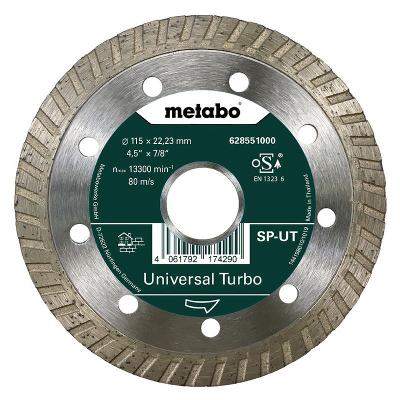 Алмазний відрізний круг 115x22,23mm, "SP-UT", Universal Turbo "SP" Metabo 628551000