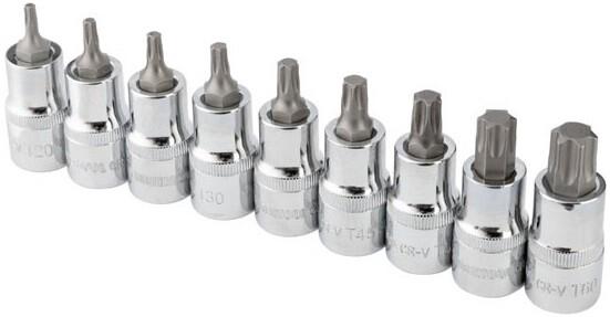 Набір біт Intertool STORM TORX 1/2 "T20-T60, 55 мм" S2 (ET-8400)