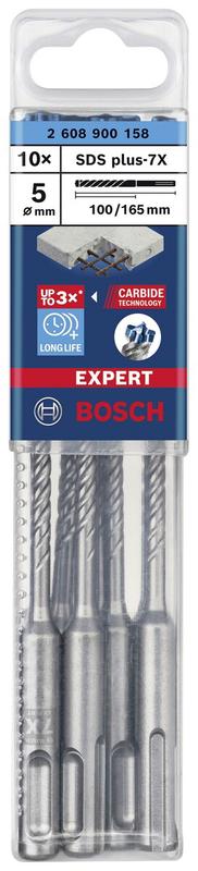 Бур Bosch EXPERT SDS-Plus-7X, 5x100x165 мм, 10 шт. (2608900158)