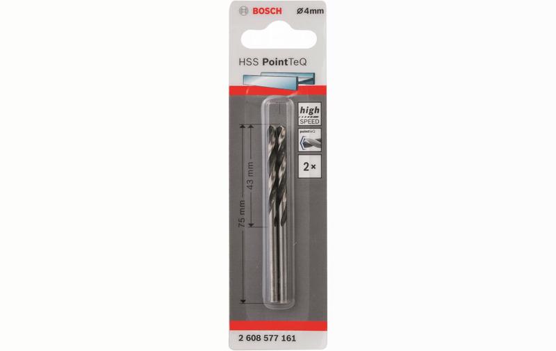 Свердло Bosch 2 HSS PointTeQ 4 мм, 2 шт (2608577161)