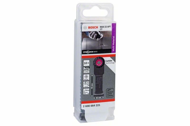 Полотно пиляльне Bosch Carbide Multi-Material MAII 32 APT 32x70 мм, 10 шт. (2608664221)