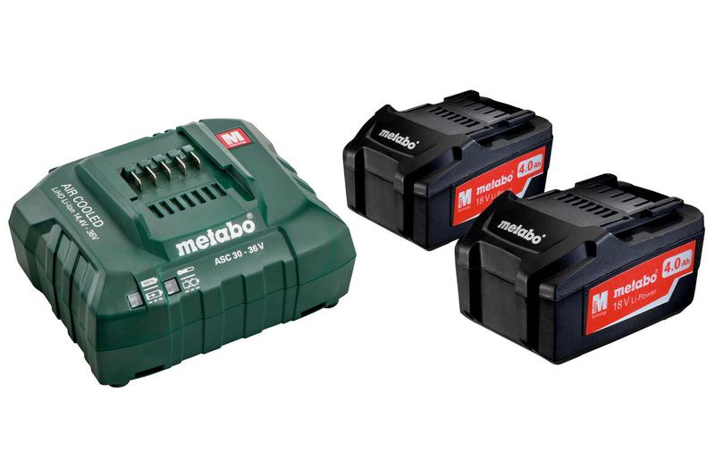 Базовий комплект Metabo Li-Power 18 В 4 Ач 2 шт + ASC 30-36 В (685050000)